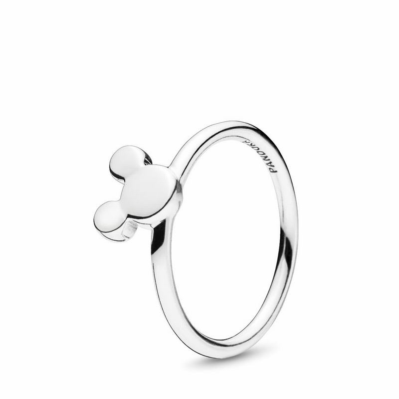 Pandora Australia Disney Mickey Silhouette Stackable Ring - Sterling Silver | GNIERH748